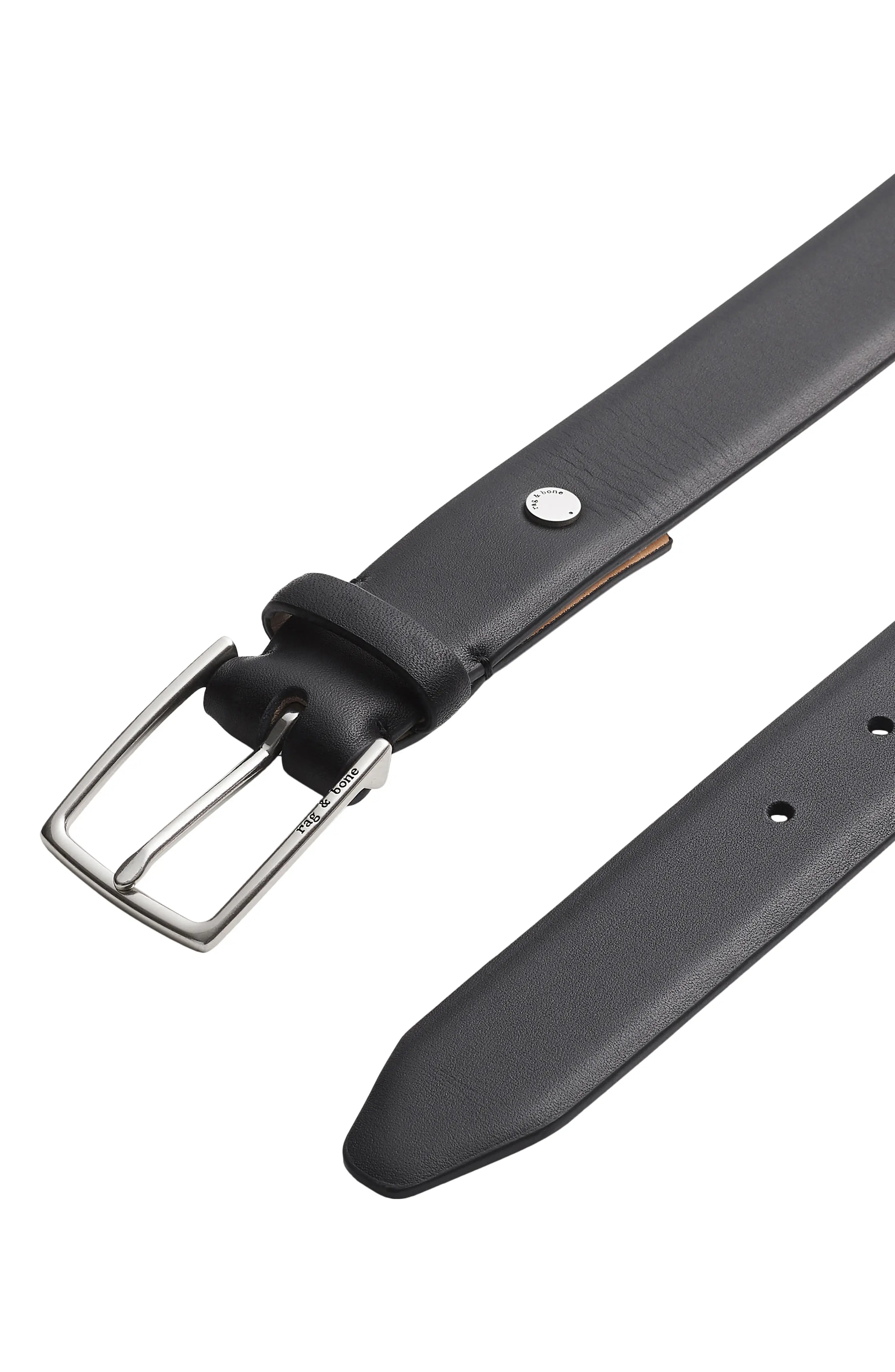 Black Leather Belt - 2