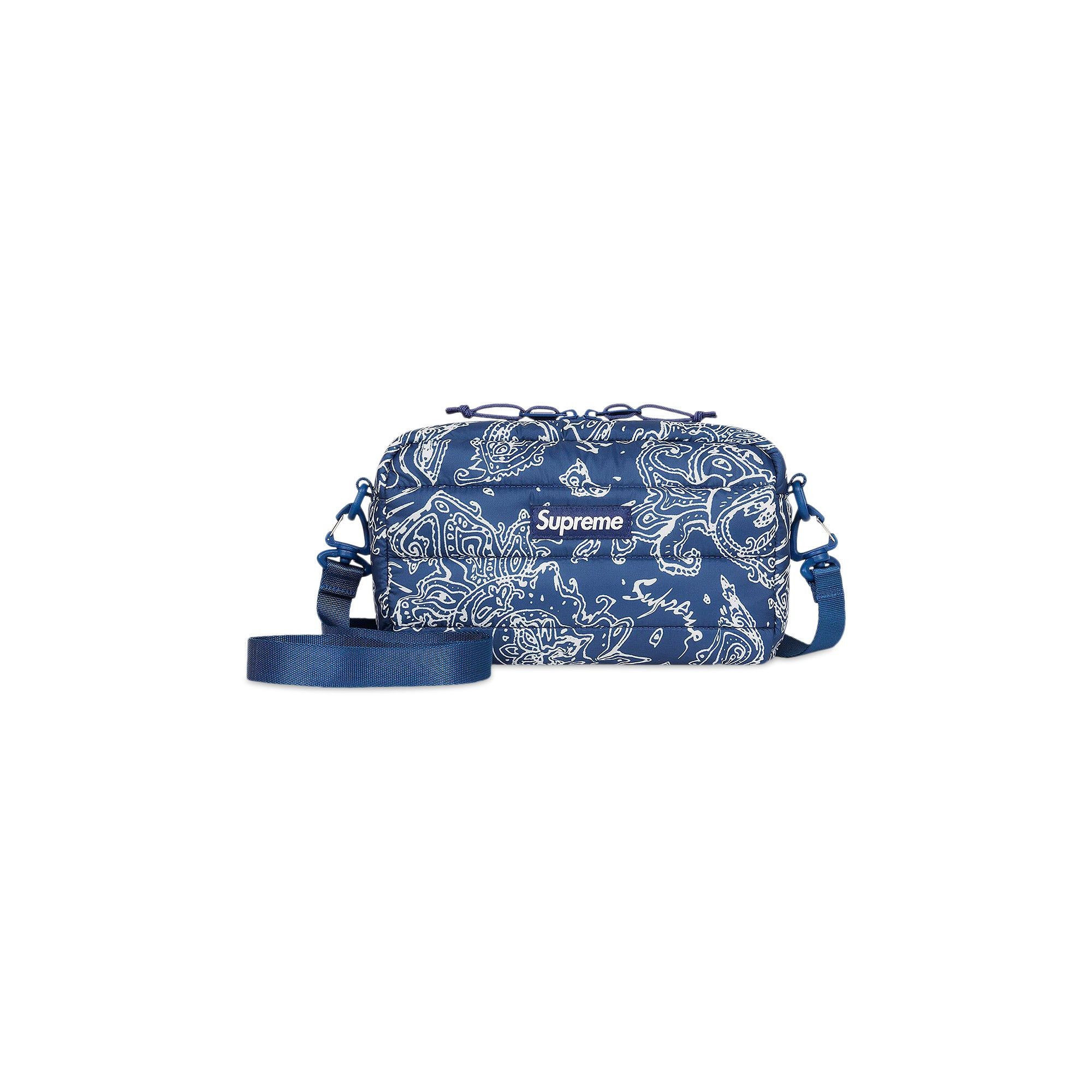 Supreme Puffer Side Bag 'Blue Paisley' - 1