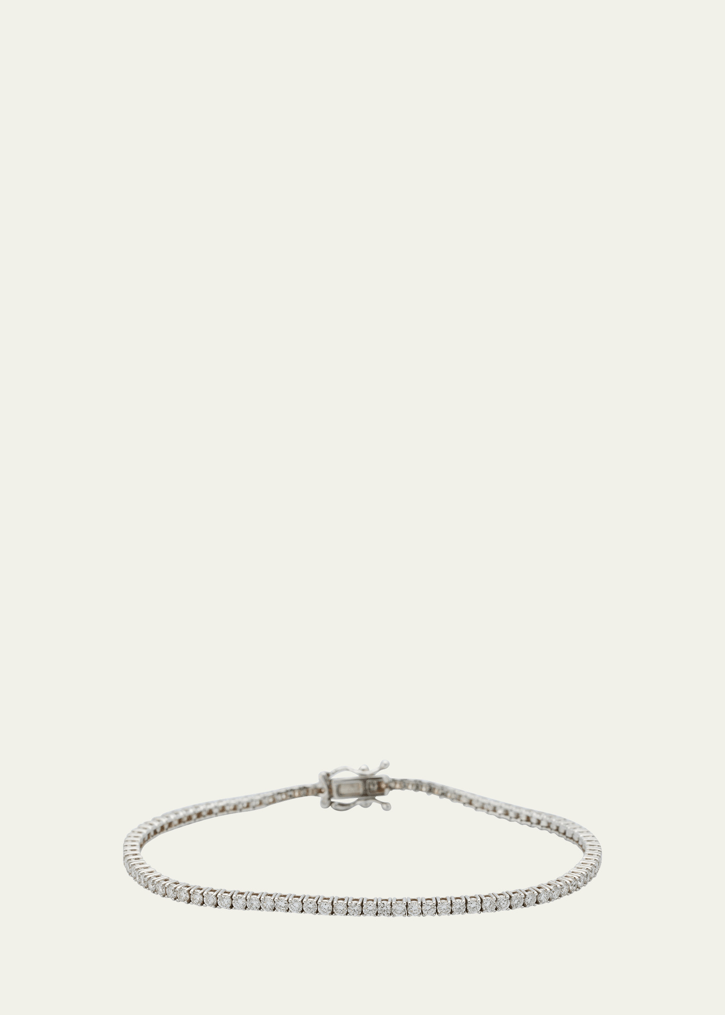 14K White Gold Diamond Tennis Bracelet - 1
