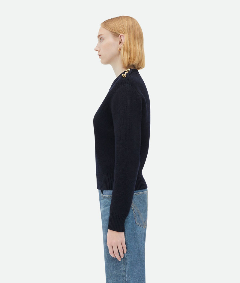 Bottega Veneta Wool Sweater With Metal Knot Buttons outlook