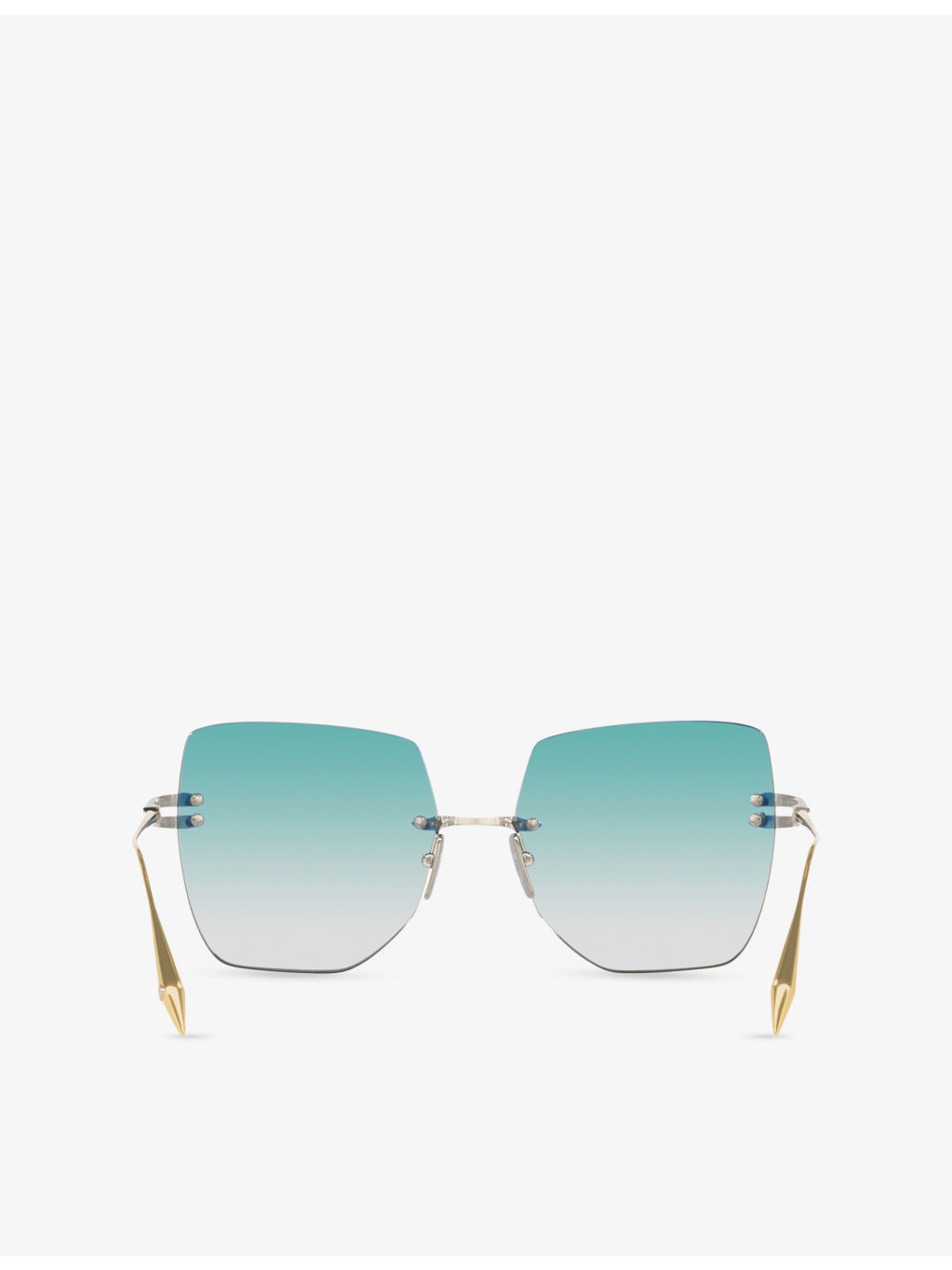 D4000465 Irregular-Frame Metal Sunglasses - 4