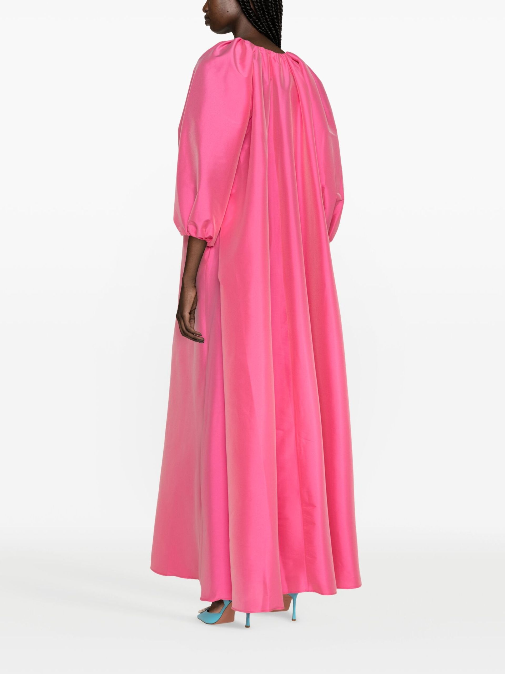 BERNADETTE Pink George Draped Maxi Dress brownsfashion REVERSIBLE