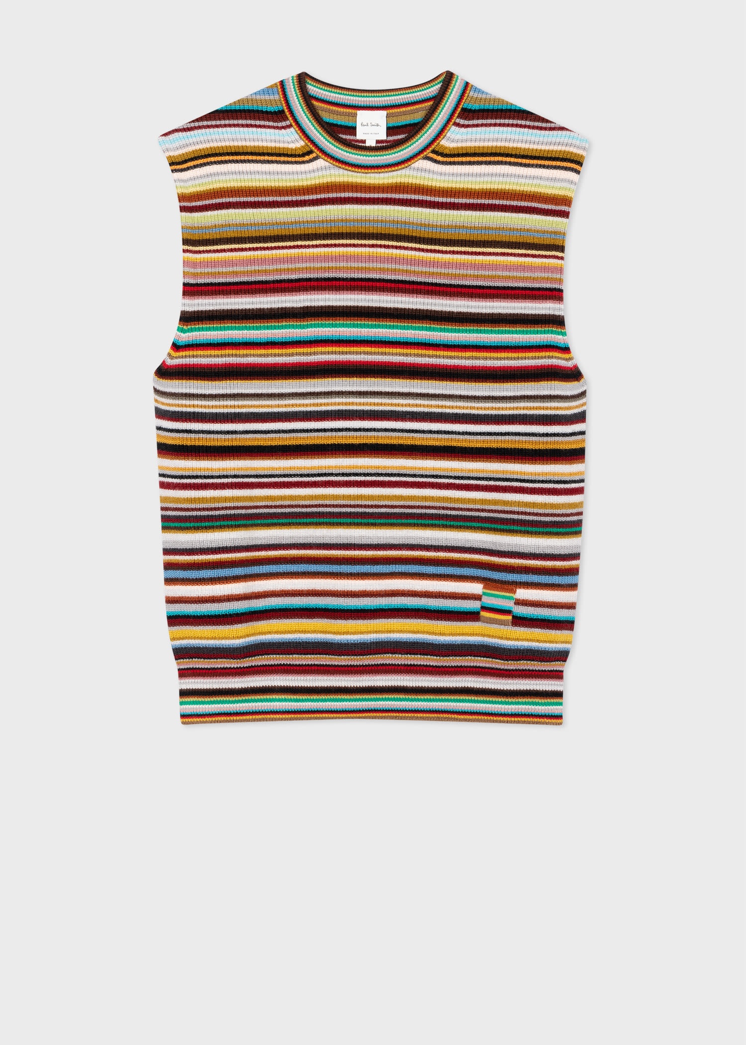 'Signature Stripe' Wool Vest - 1