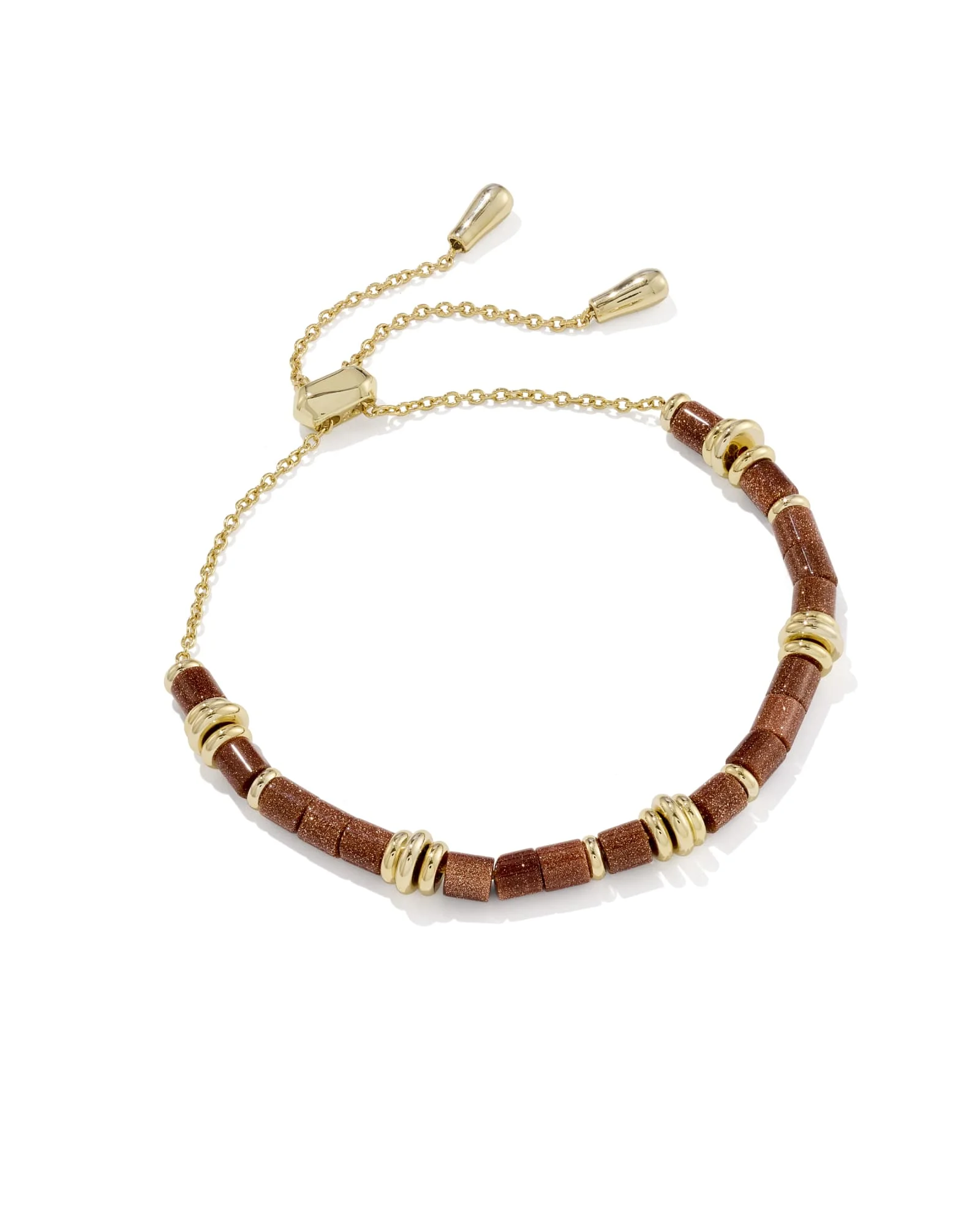Bree Gold Beaded Delicate Chain Bracelet - 1