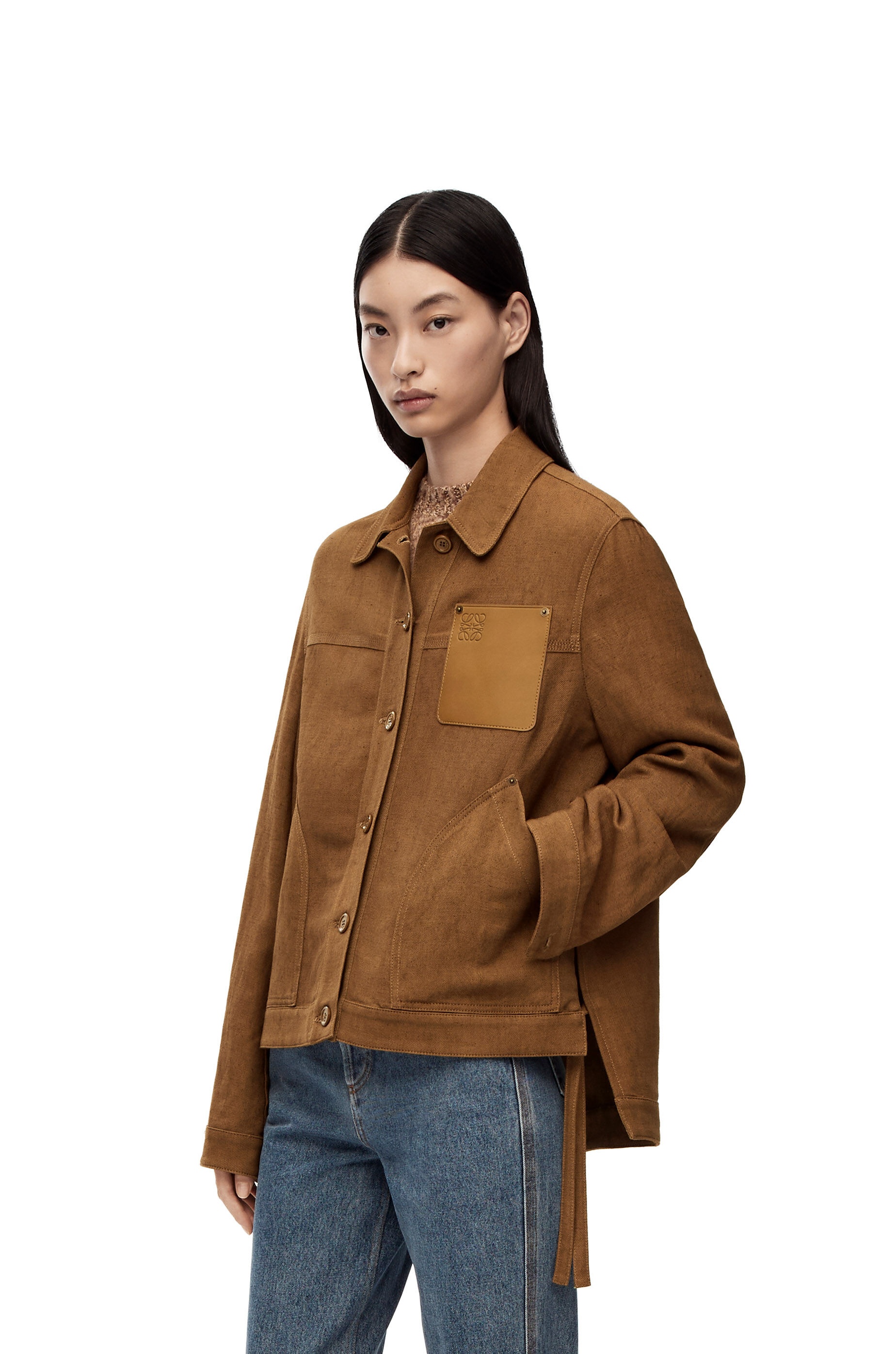Workwear jacket in linen blend - 3