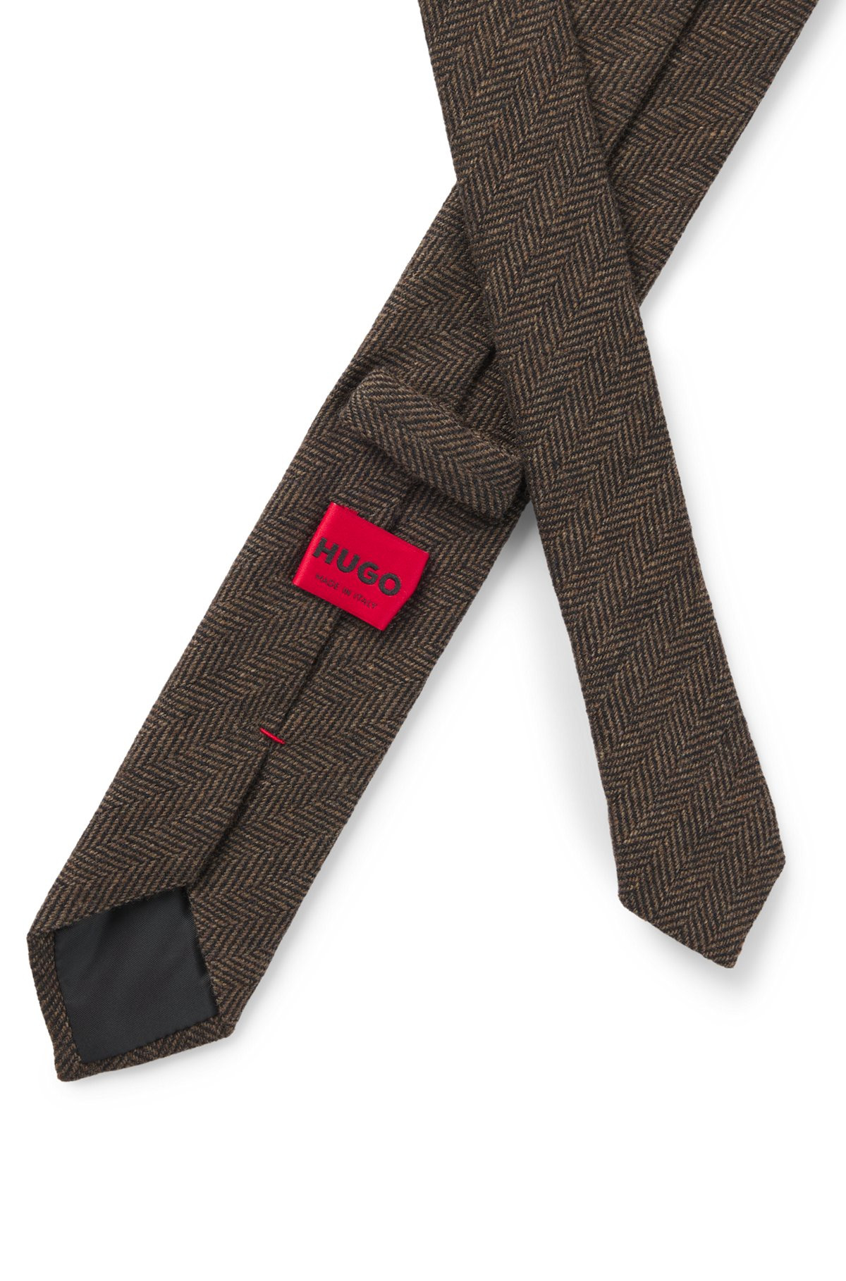 FORMAL TIE WITH HERRINGBONE WEAVE - 5