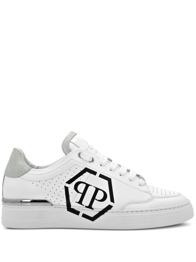 Hexagon leather sneakers 1