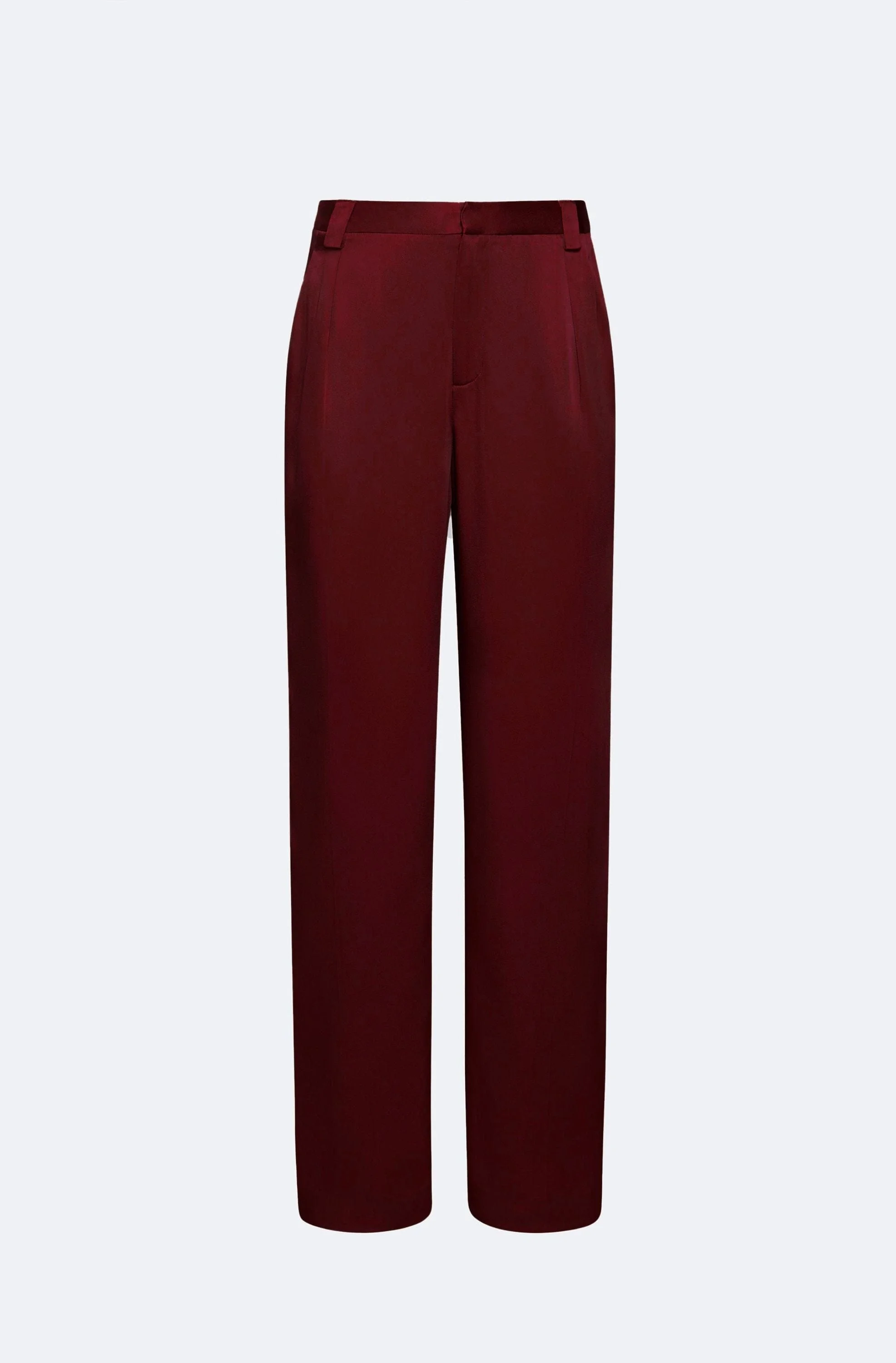 Satin Relaxed Pleated Pant - 1