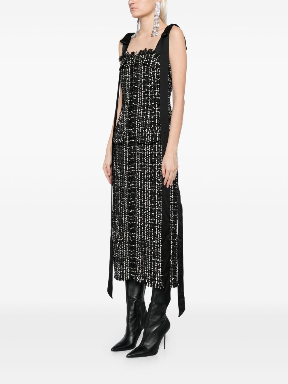tweed midi dress - 3