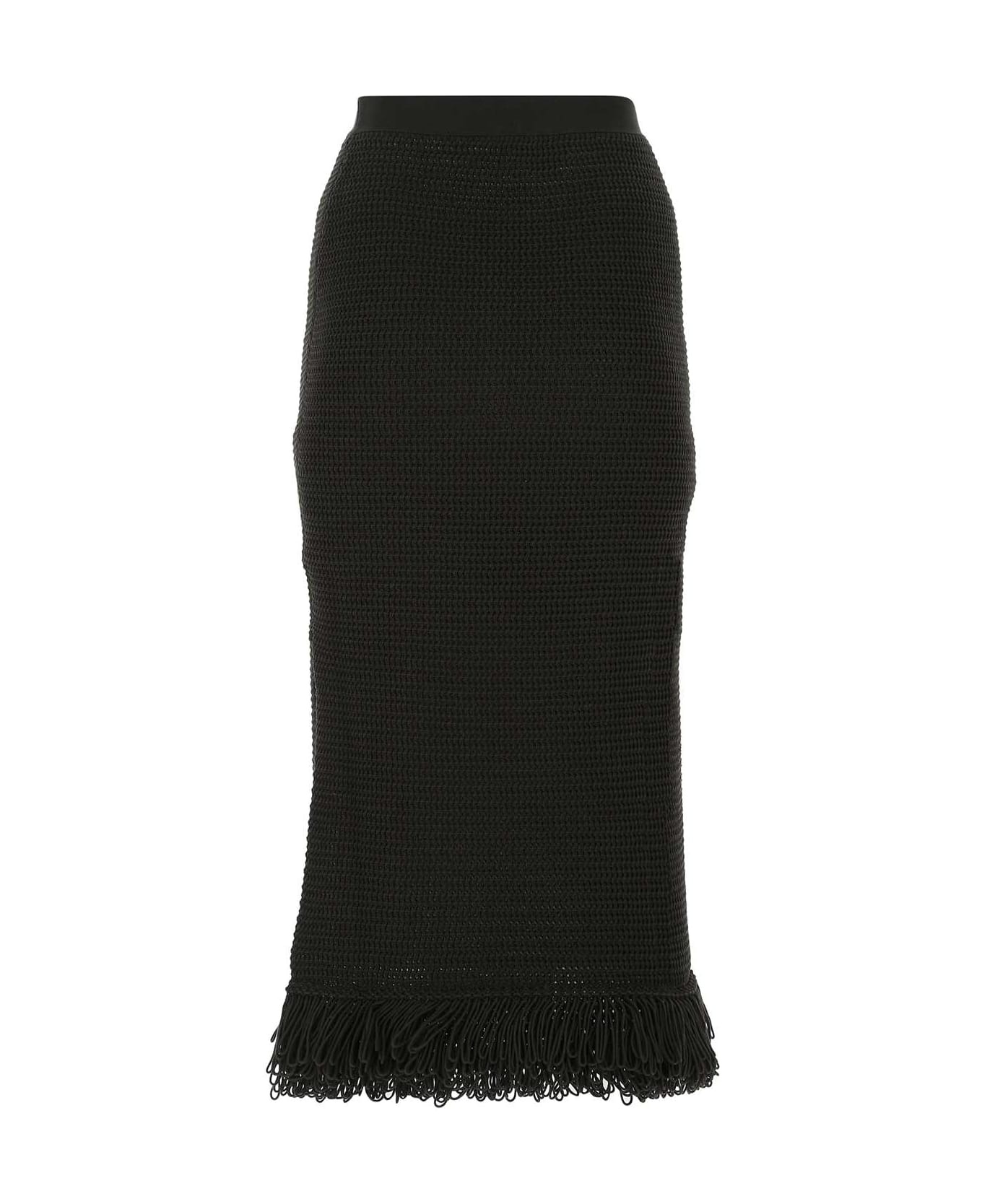 Dark Brown Cotton Skirt - 2