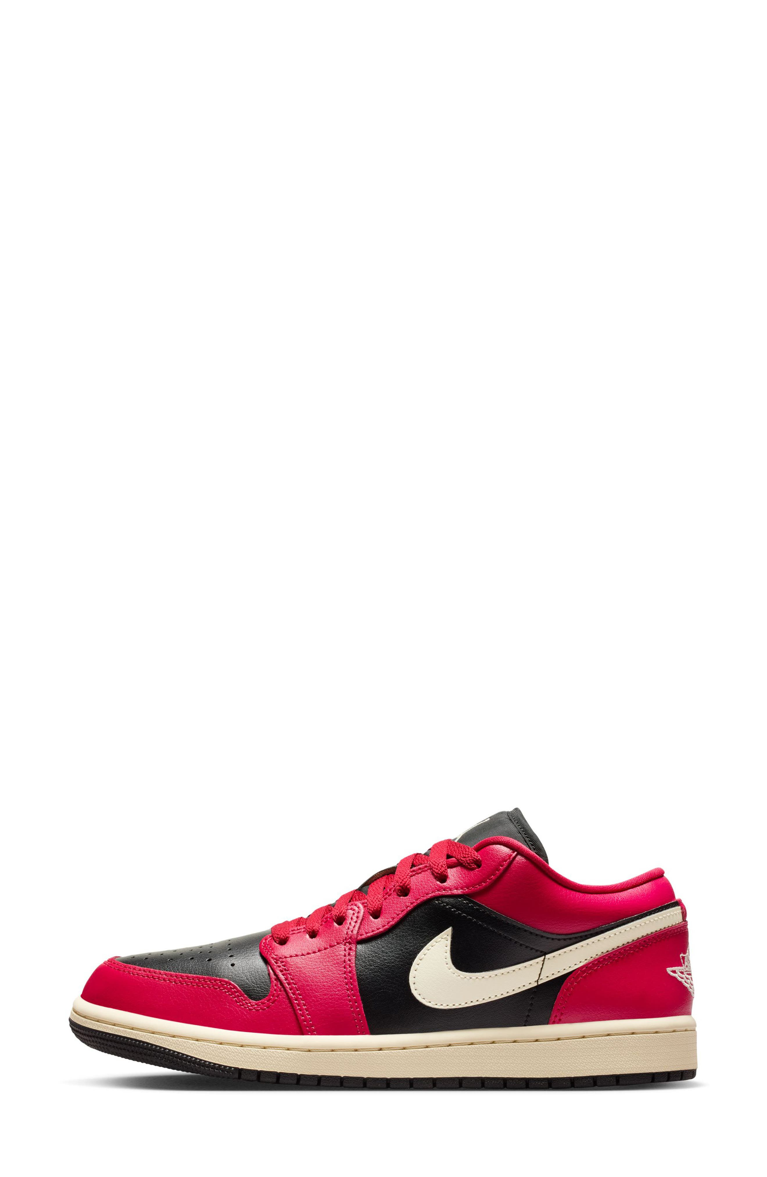 Air Jordan 1 Low Sneaker in Mystic Hibiscus/Milk/Black at Nordstrom - 2