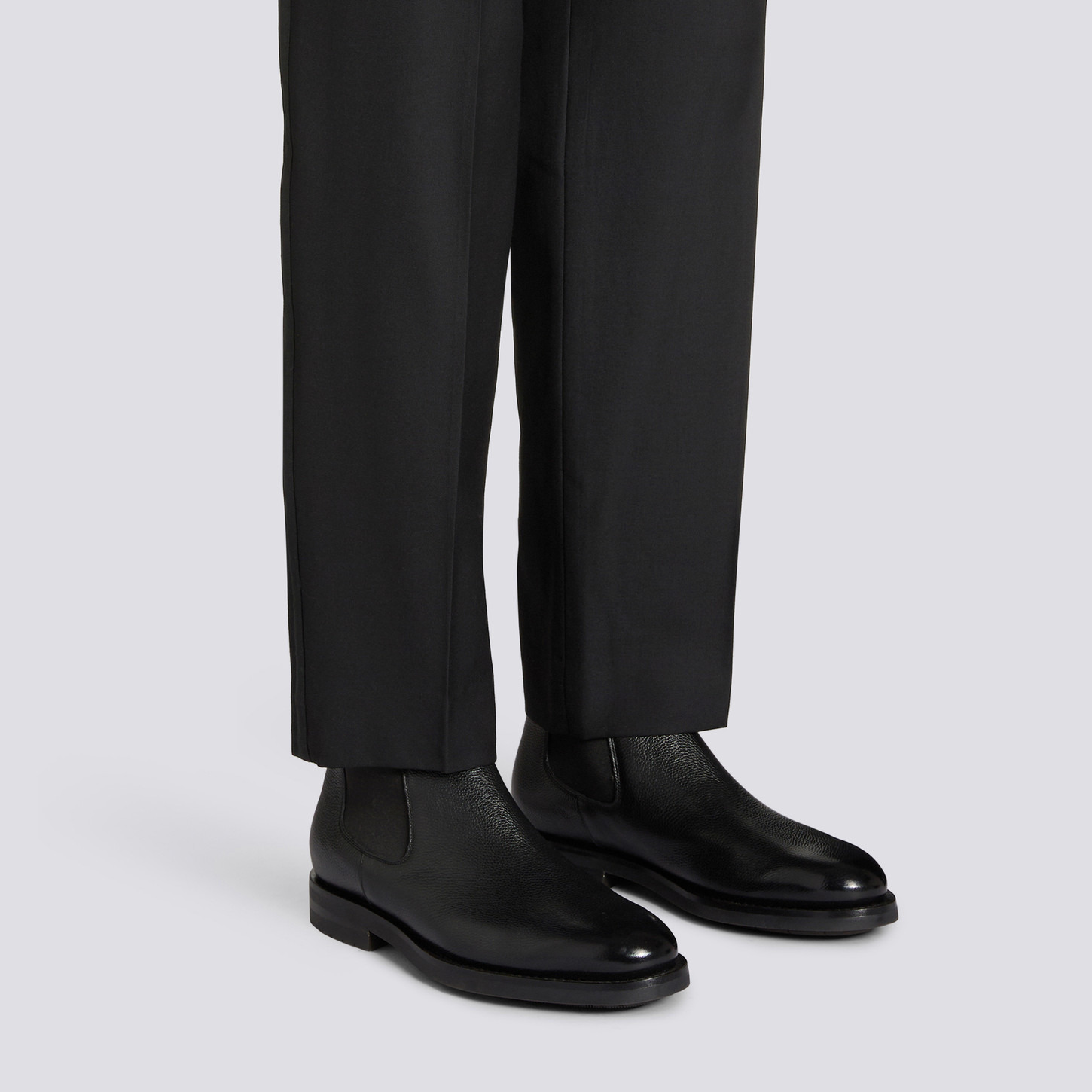Men’s polished black leather Chelsea boot - 2