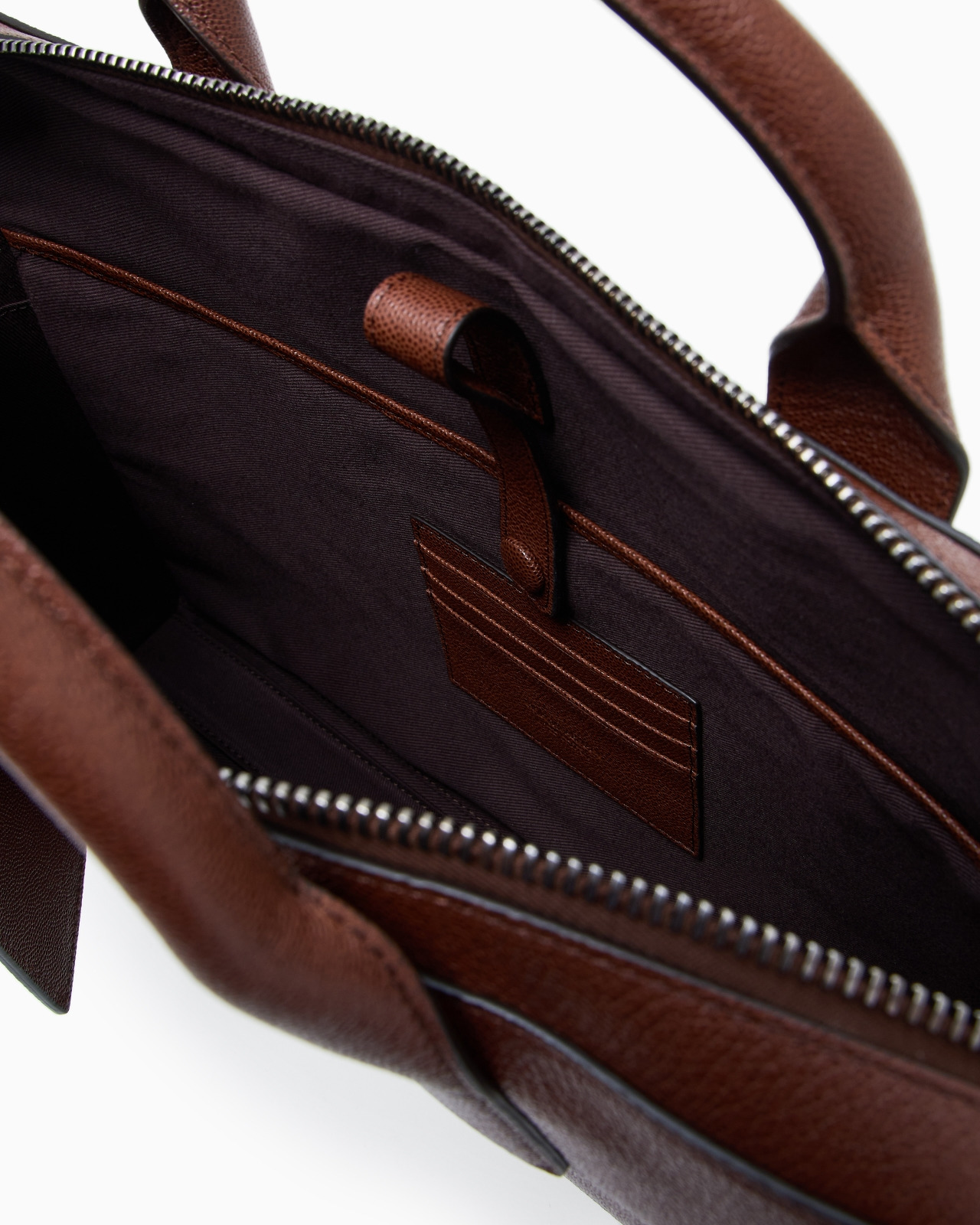 PEBBLED LEATHER BRIEFCASE - 4