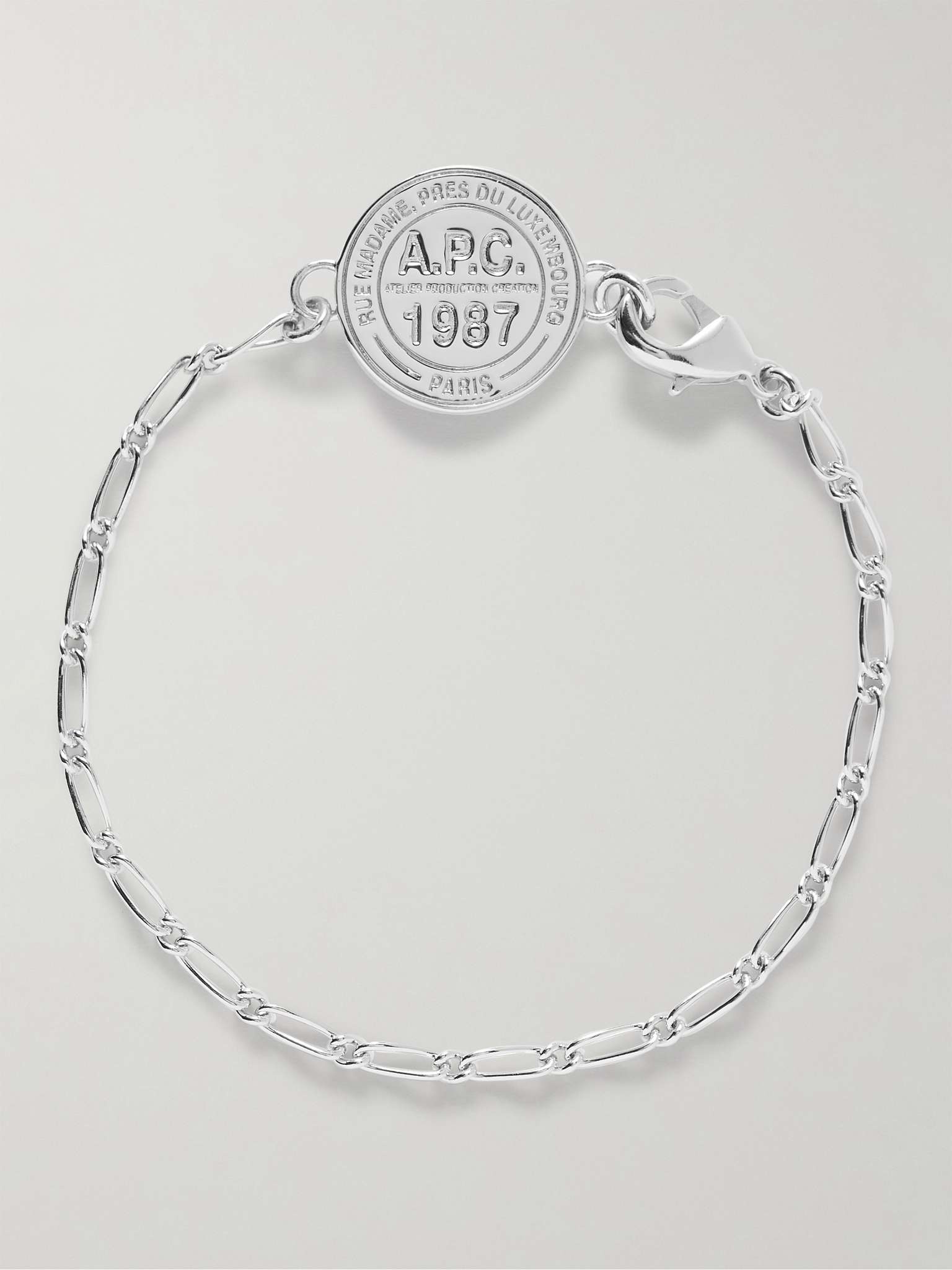 Logo-Engraved Silver-Tone Bracelet - 1