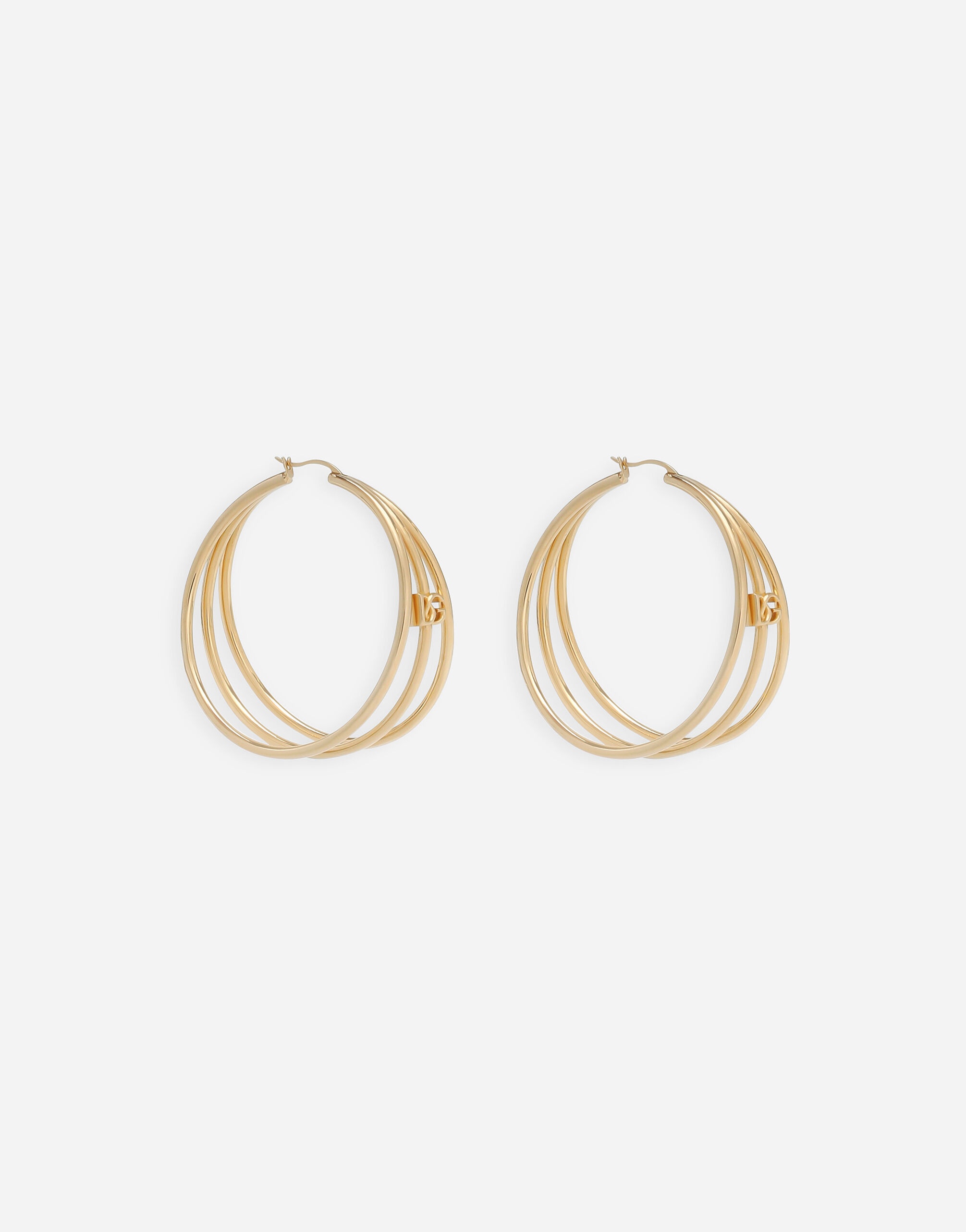 Creole multi-hoop earrings with DG logo - 2