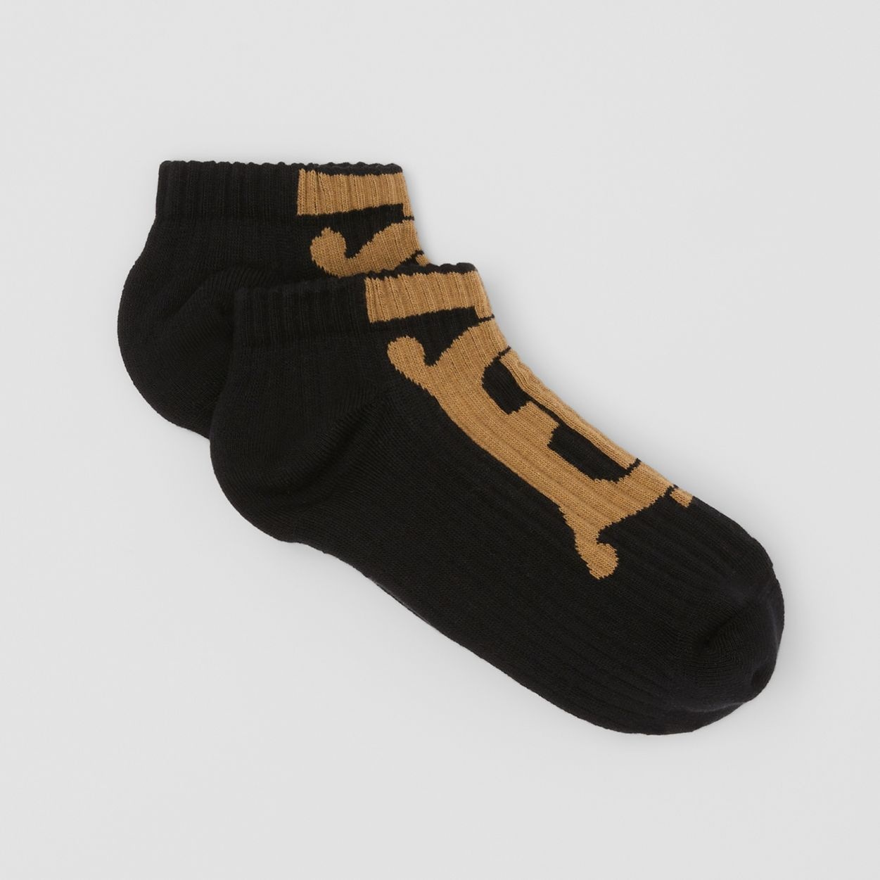 Monogram Motif Cotton Blend Ankle Socks - 4