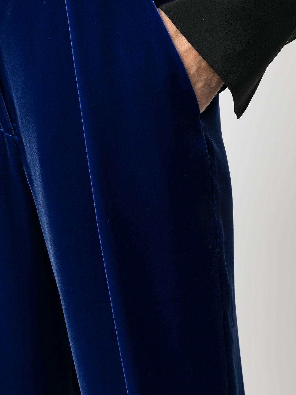 straight-leg velvet trousers - 5