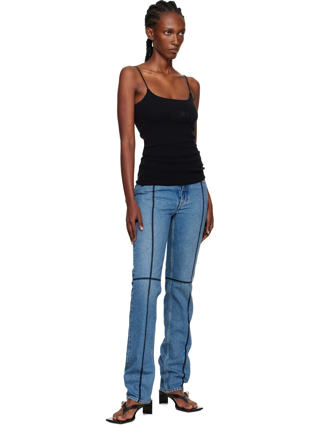 Black Lycra Jersey Tank Top - 4