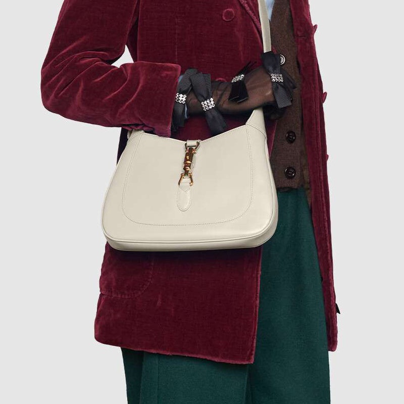 (WMNS) Gucci Jackie 1961 Series Single-Shoulder Bag Small-Size White 636709-10O0G-9022 - 4