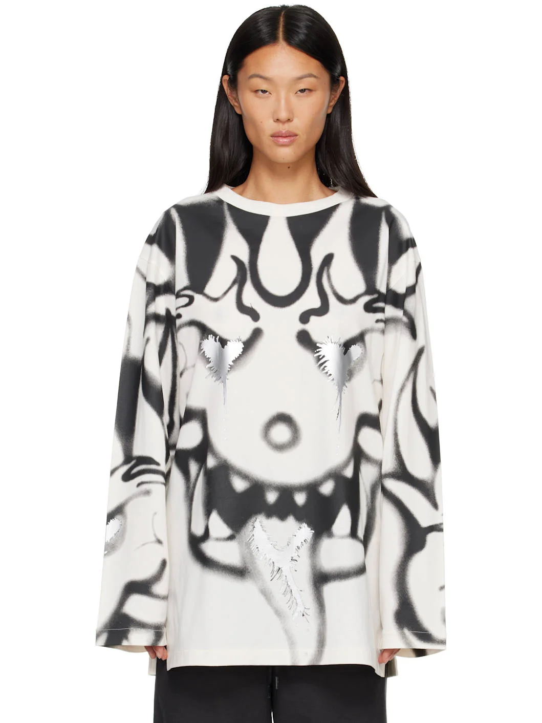 Off-White Chito Edition 'Y-3' Graphic Long Sleeve T-shirt - 1
