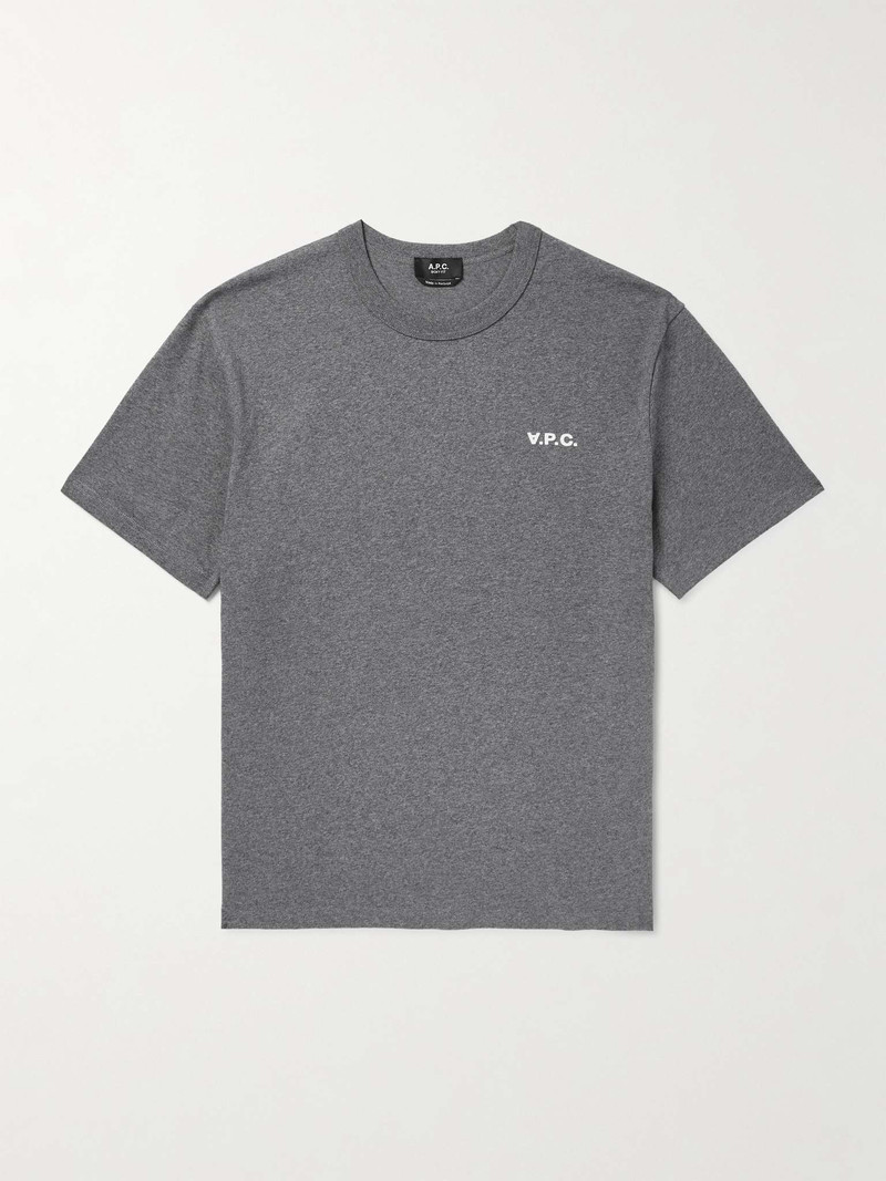 Logo-Flocked Cotton-Jersey T-Shirt - 1