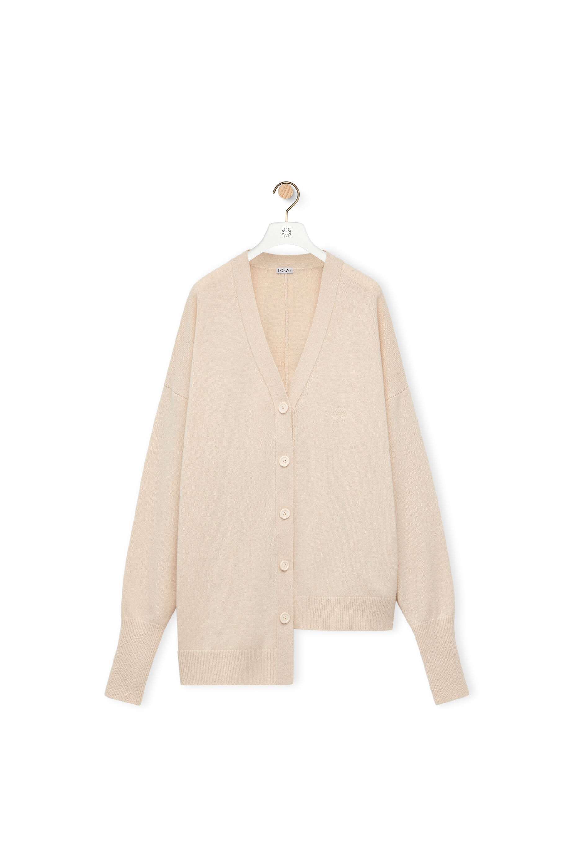 Asymmetric cardigan in cashmere - 1