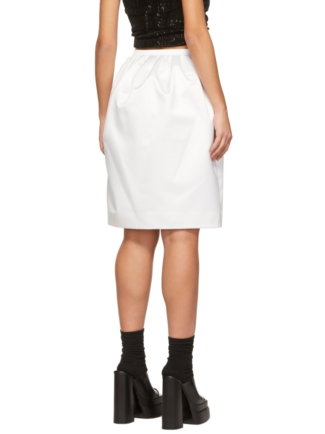 White Sequin Midi Skirt - 3