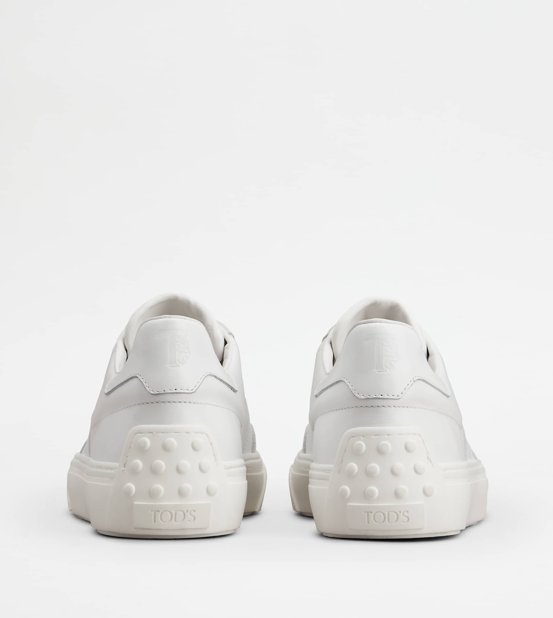 TOD'S SNEAKERS IN LEATHER - WHITE - 2