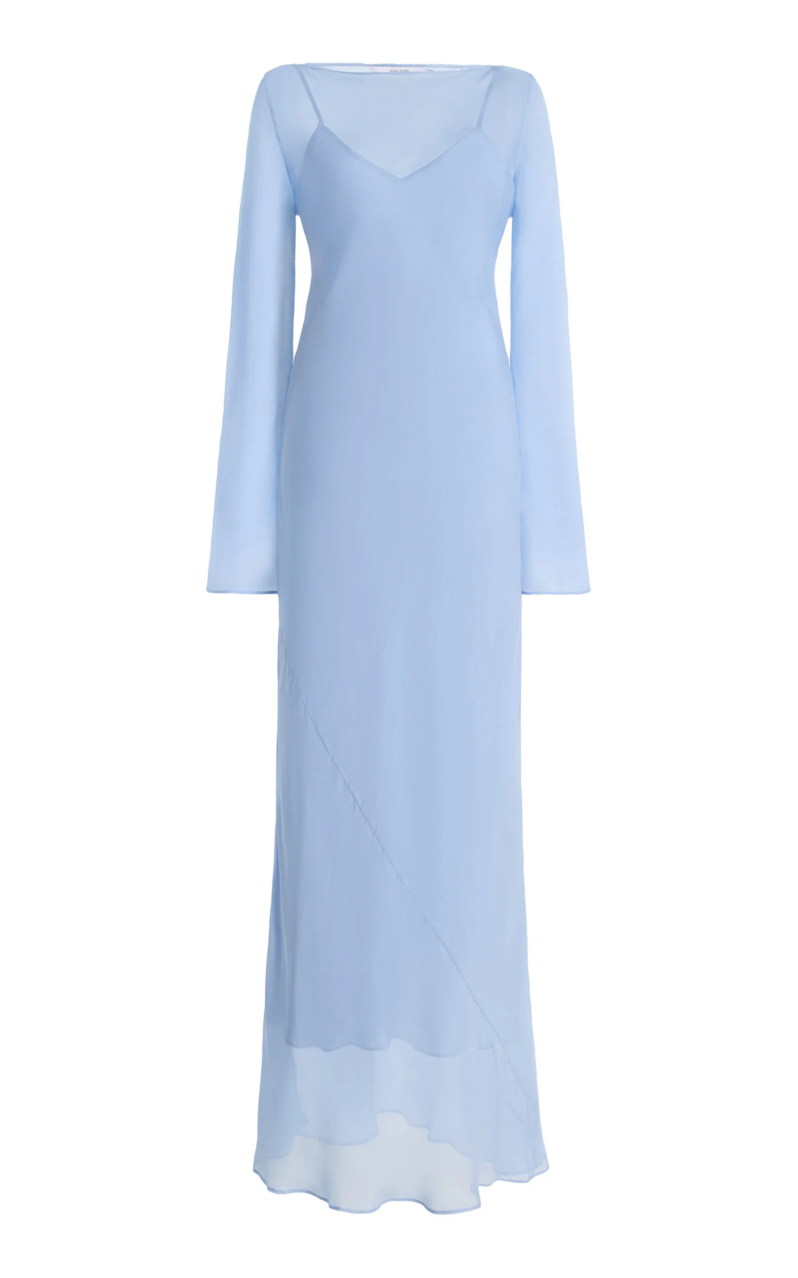Capri Silk Maxi Dress blue - 1