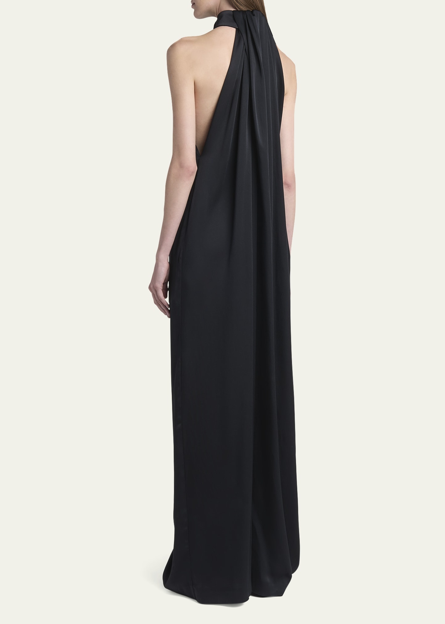 Envers Draped Satin Halterneck Jumpsuit - 3