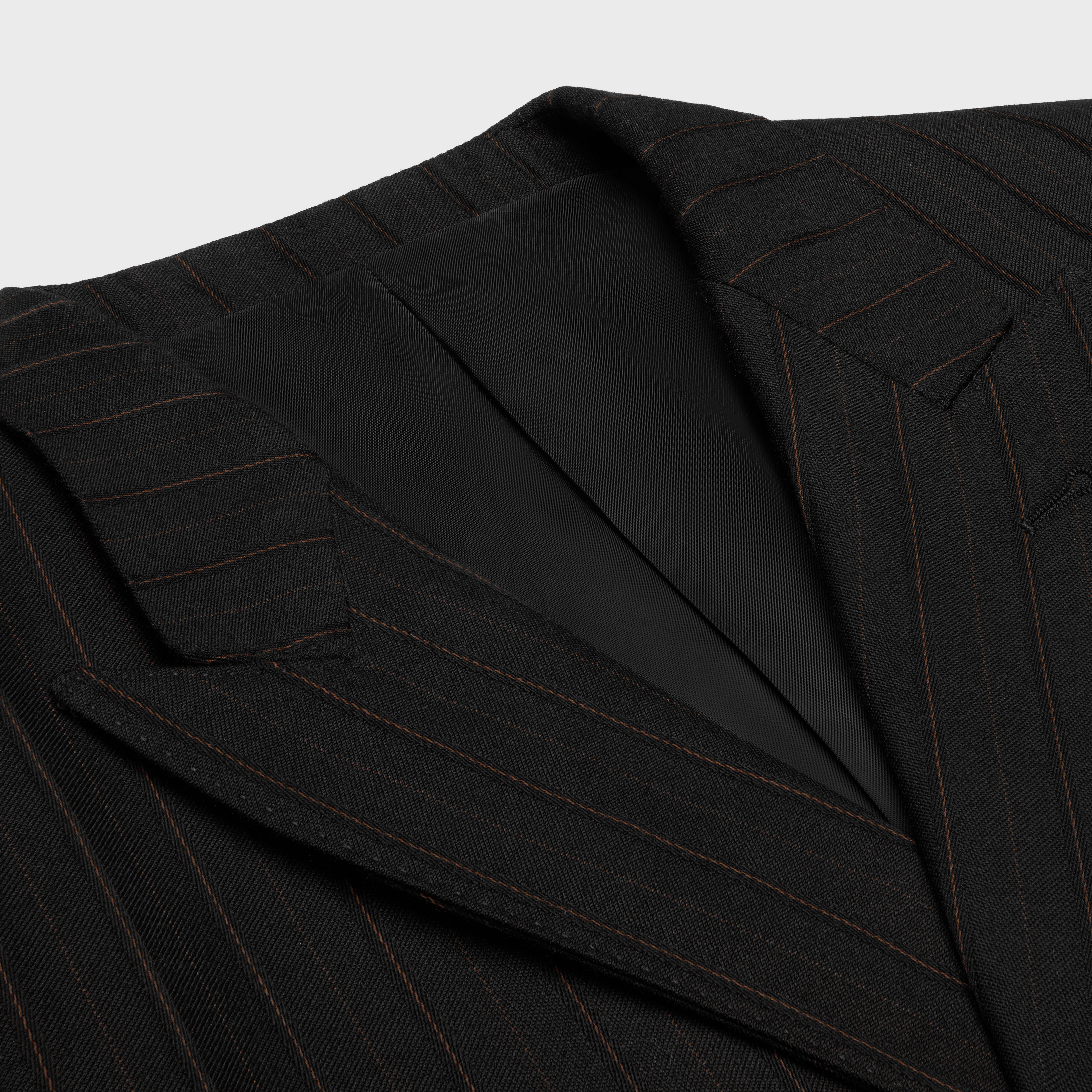 carnaby jacket in striped wool gabardine - 3