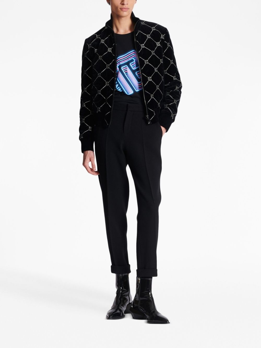 tapered cropped trousers - 2