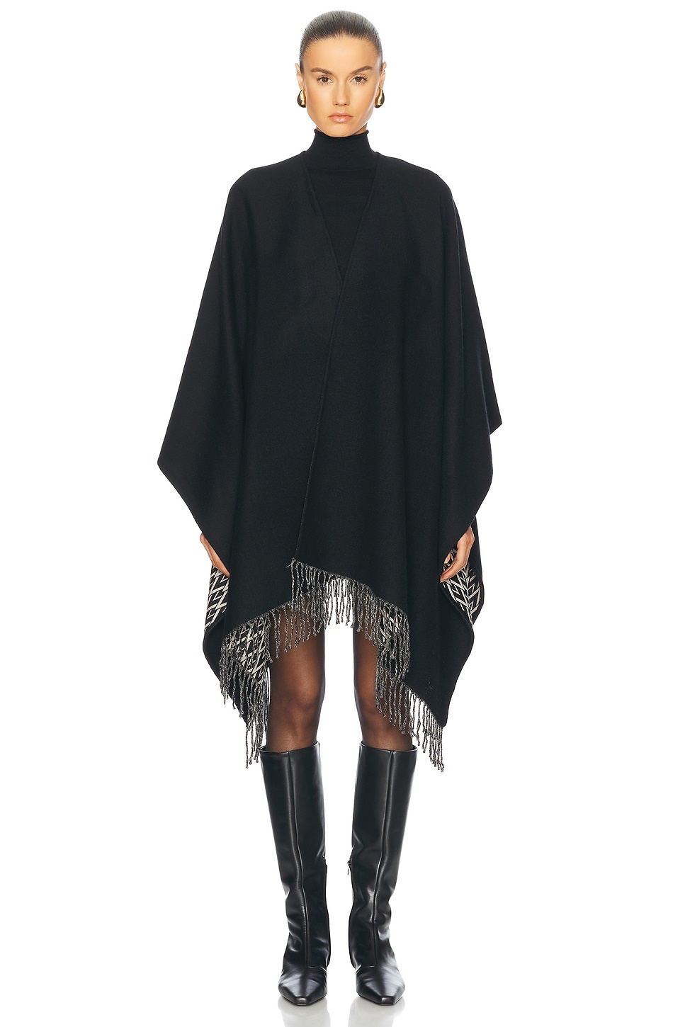 Toute La V Cashmere Poncho - 2