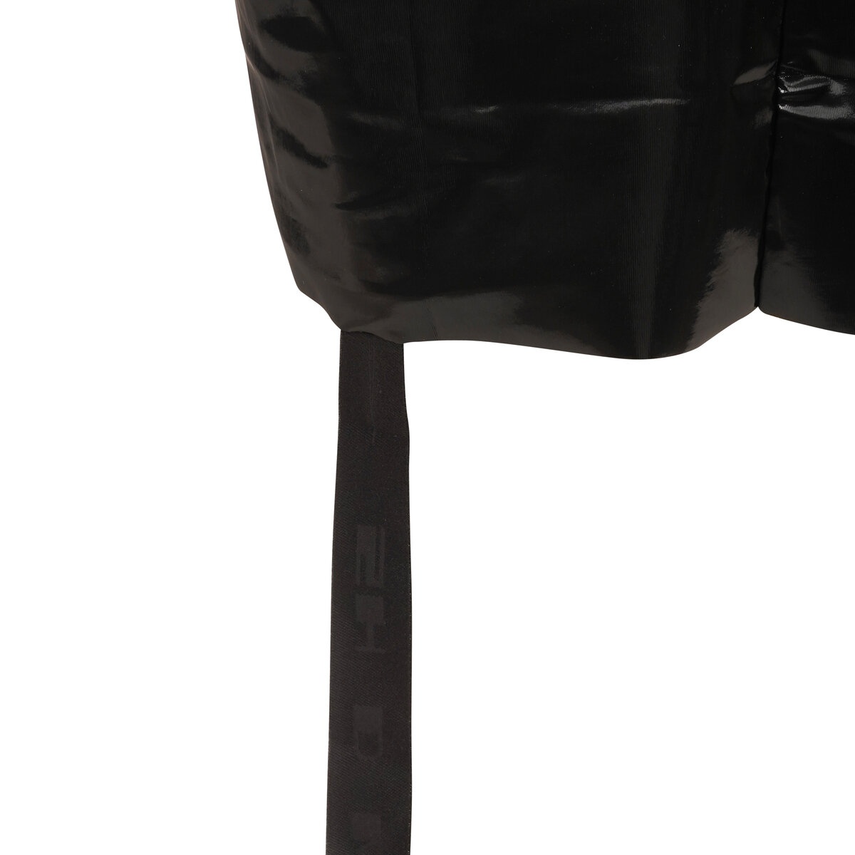 Shiny Sleeveless Jumbo T-Shirt in Black - 4