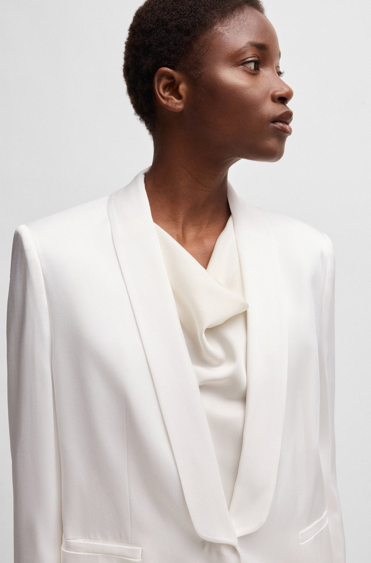 RELAXED-FIT BLAZER WITH SHAWL LAPELS - 5