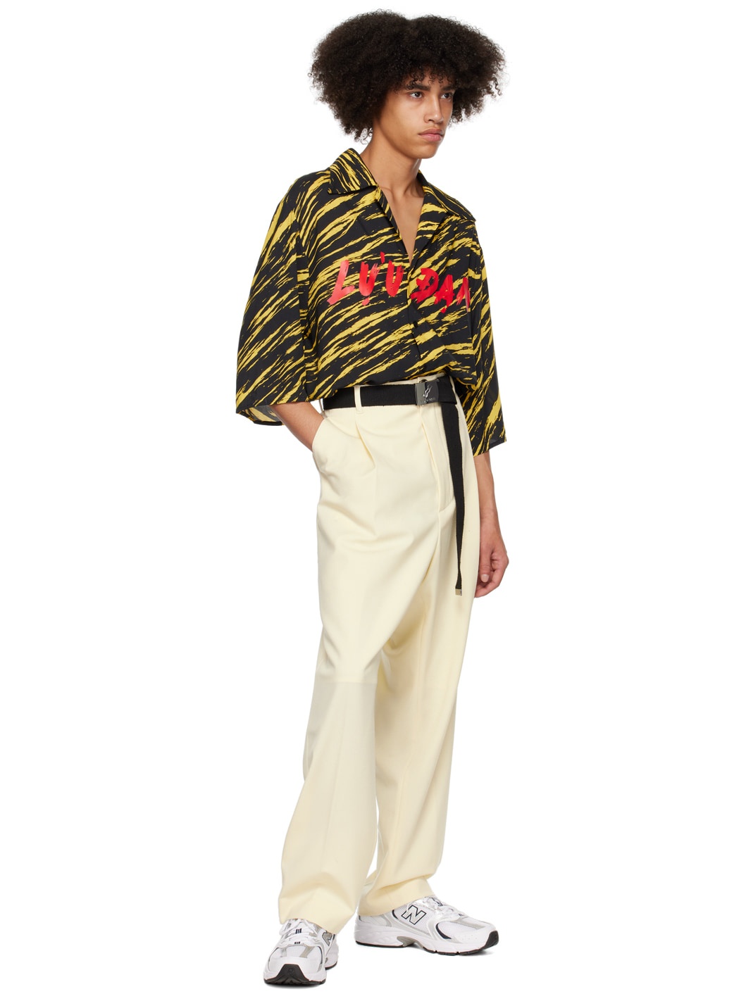 Black & Yellow Psychedelic Tiger Shirt - 5