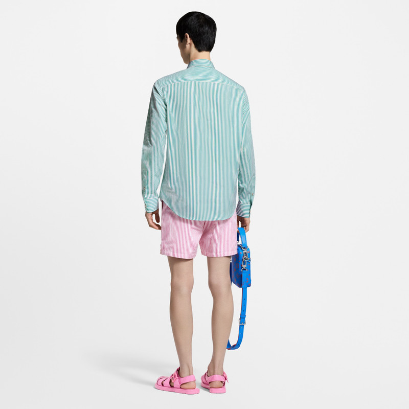 Monogram Striped Casual Shorts 3