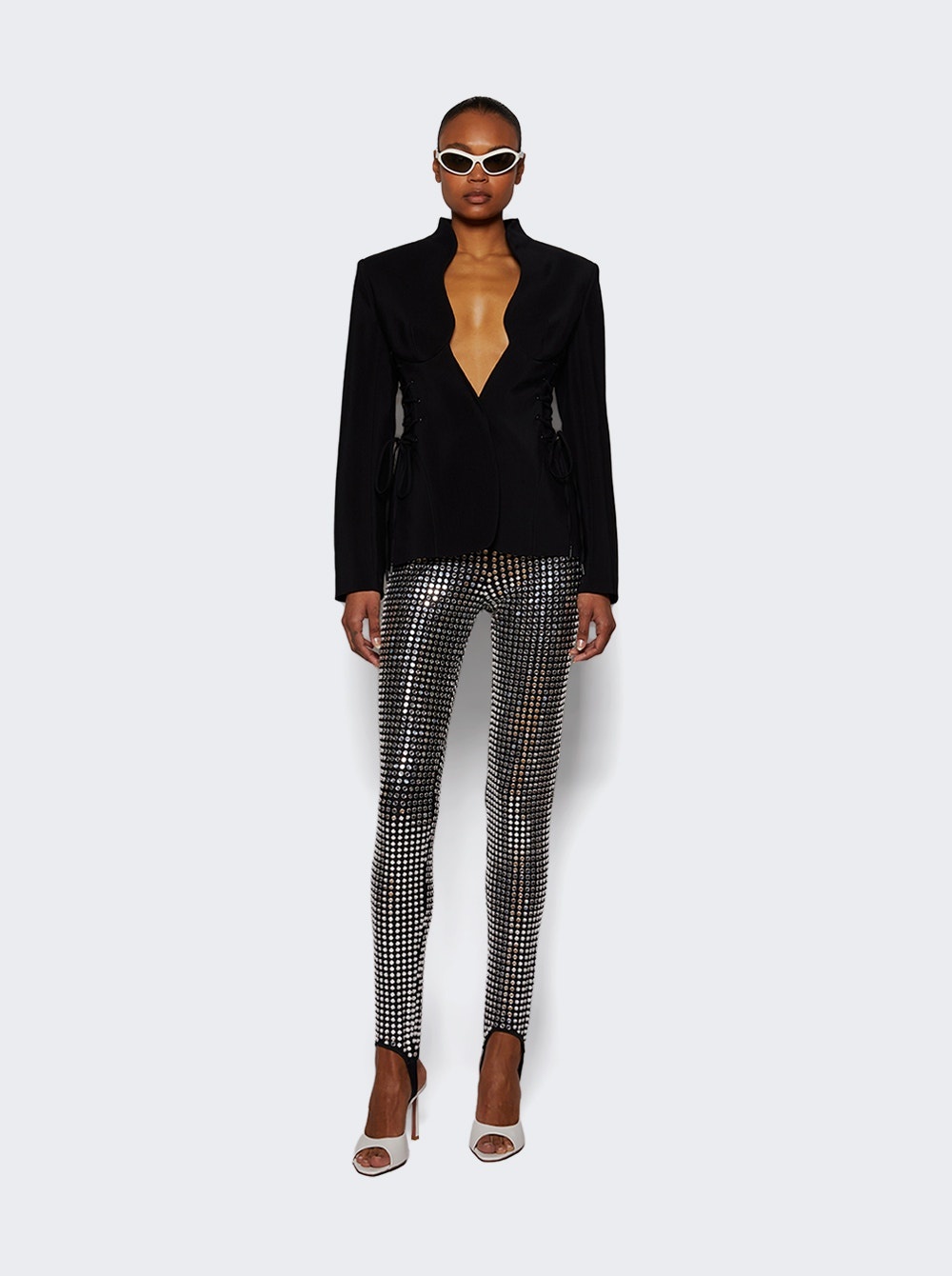 Sculptural Laced Jacket Black - 5