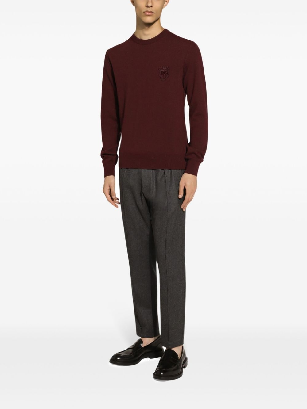 logo-patch cashmere jumper - 2