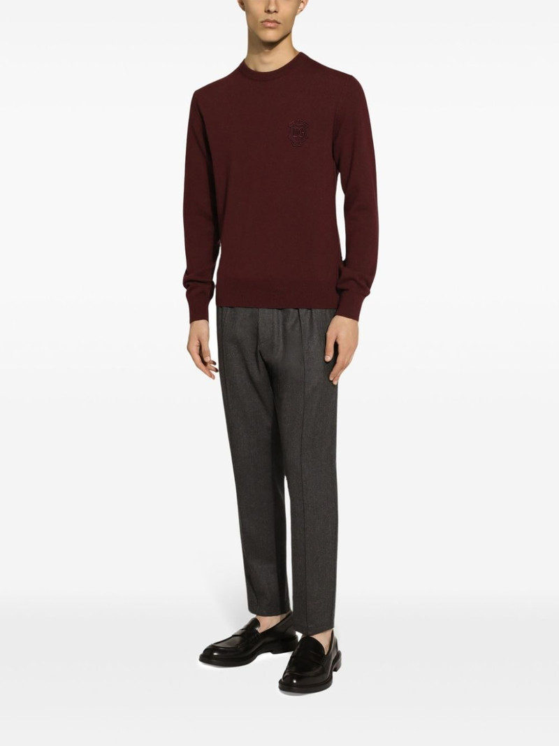 Dolce & Gabbana logo-patch cashmere jumper outlook