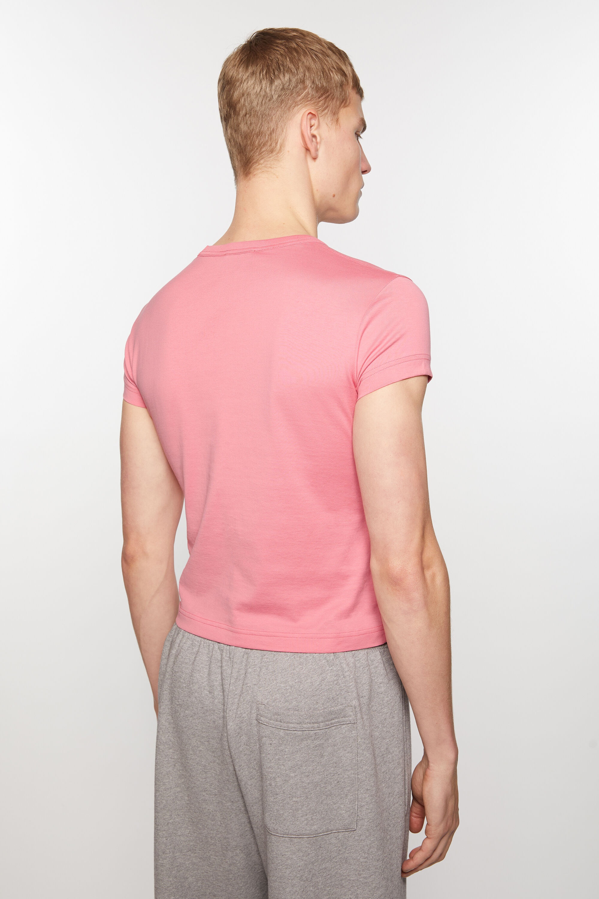 Crew neck t-shirt - Fitted fit - Tango pink - 3
