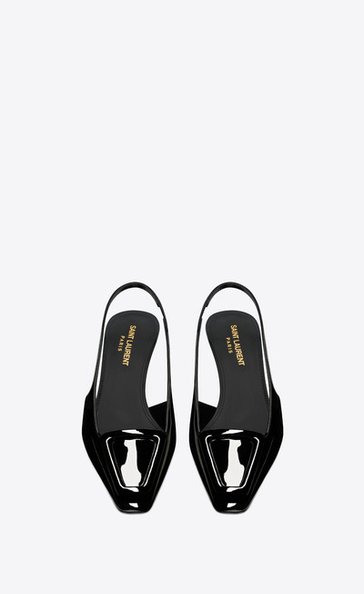 SAINT LAURENT 24 slingback pumps in patent leather outlook