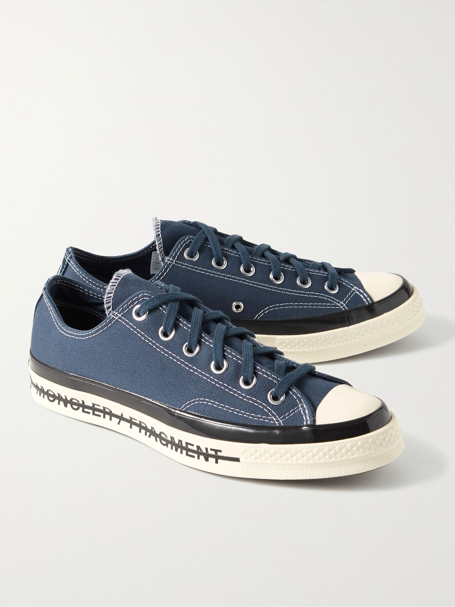 + Converse 7 Moncler Fragment Fraylor III Canvas Sneakers Navy - 4