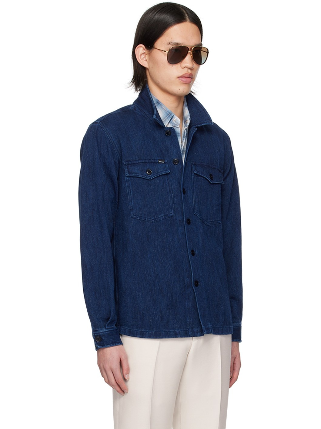 Blue Faded Denim Shirt - 2