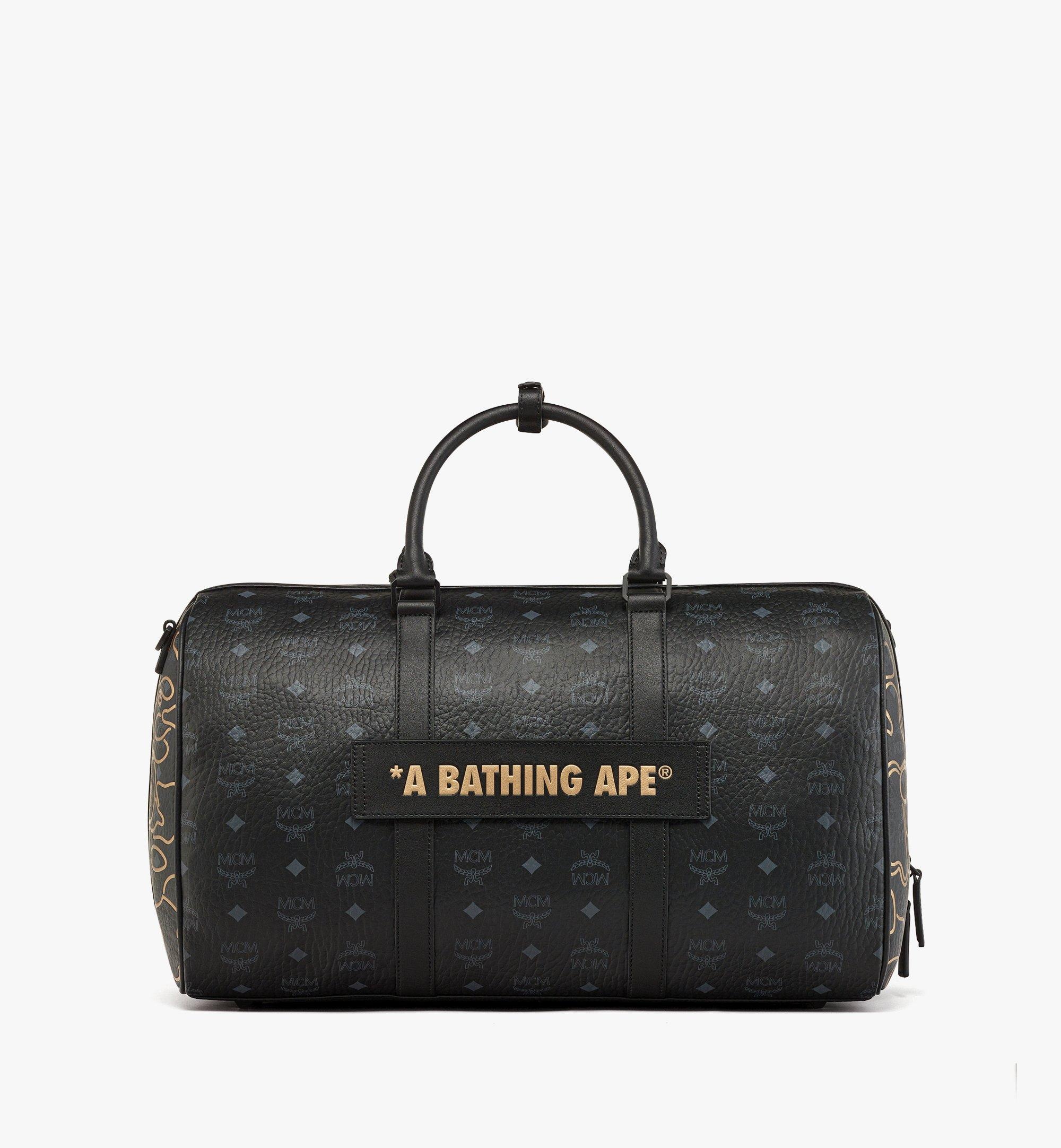 MCM x BAPE Ottomar Weekender Bag in Visetos - 5