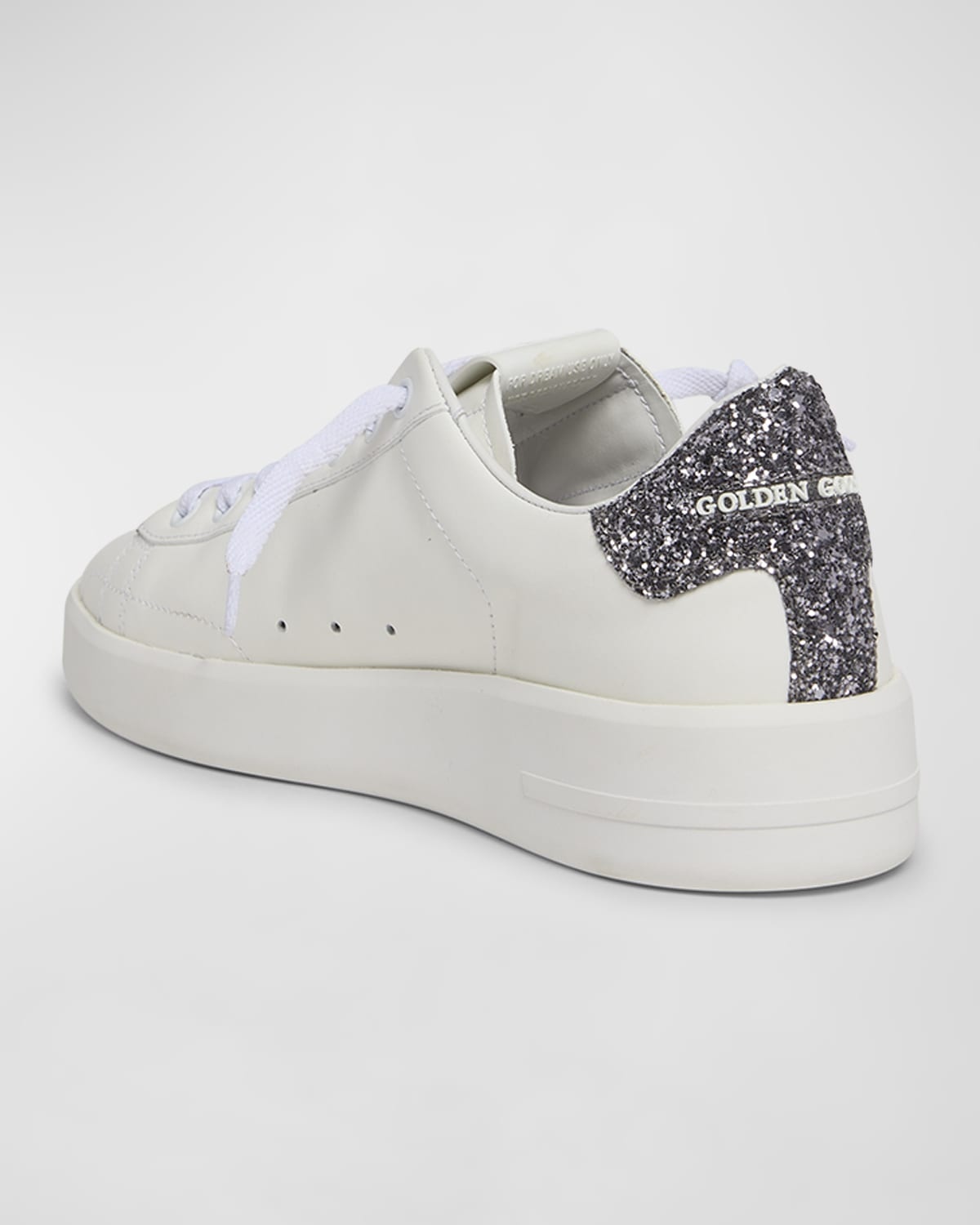 Pure Star Leather Glitter Low-Top Sneakers - 4