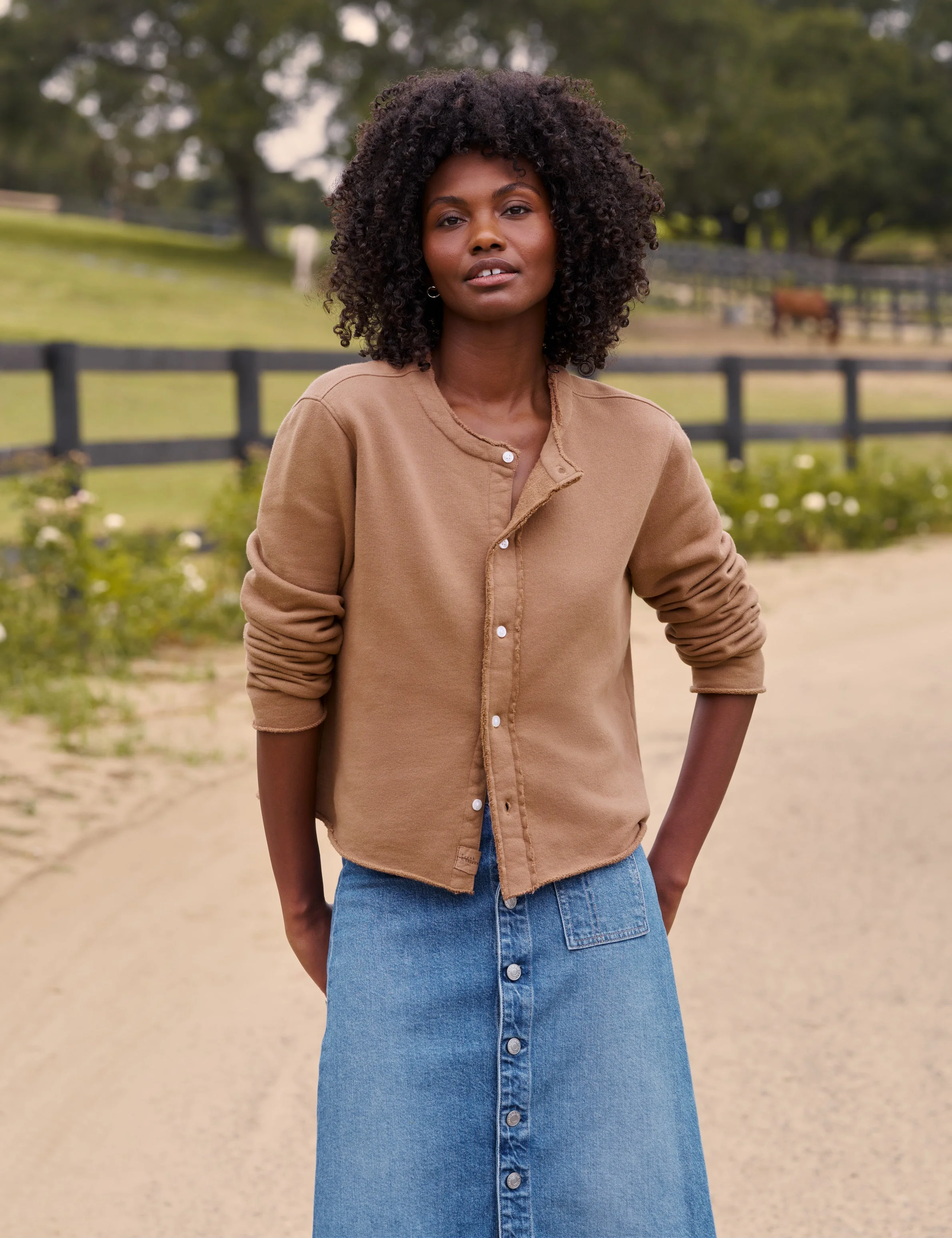 Sweatshirt Cardigan - 1