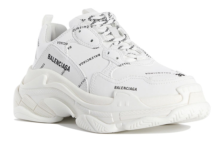 (WMNS) Balenciaga Triple S Sneaker 'All Over Logo - White' 524039W2FA19010 - 3