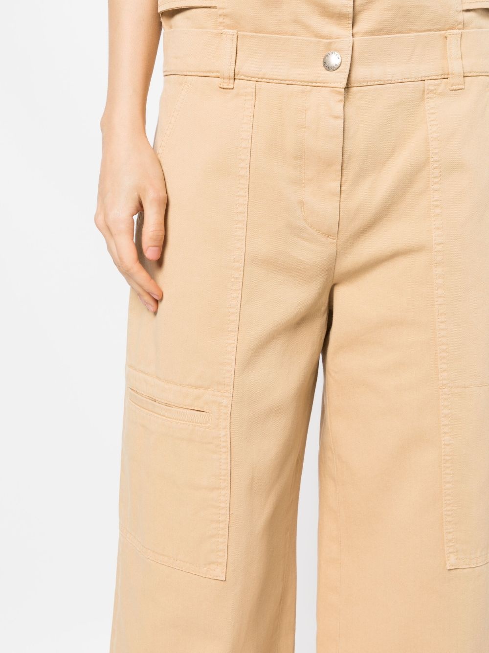 layered-waist tapered trousers - 5