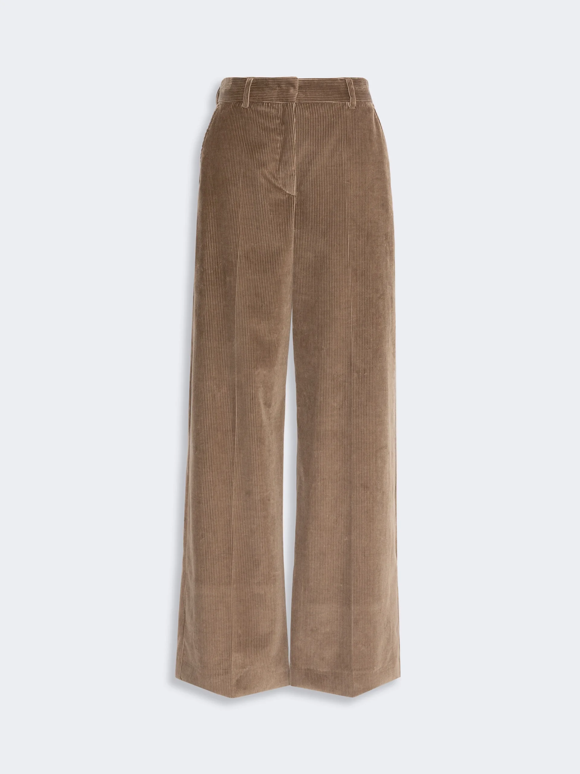 TANIA Cotton velvet trousers - LIGHT BROWN - 1